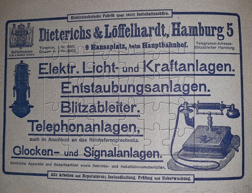 Große werbeanzeige 1907 - werbeanzeige,
