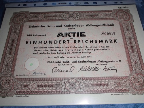 Historische aktie - historische,