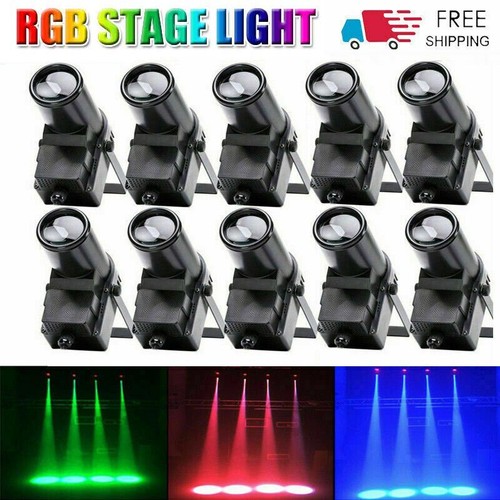 10x 30w led - rgbw, punktstrahler