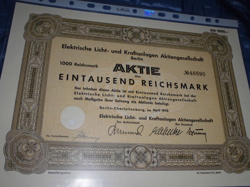 Historische aktie licht - ,,